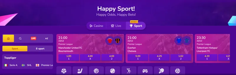 Betting HappyCasino